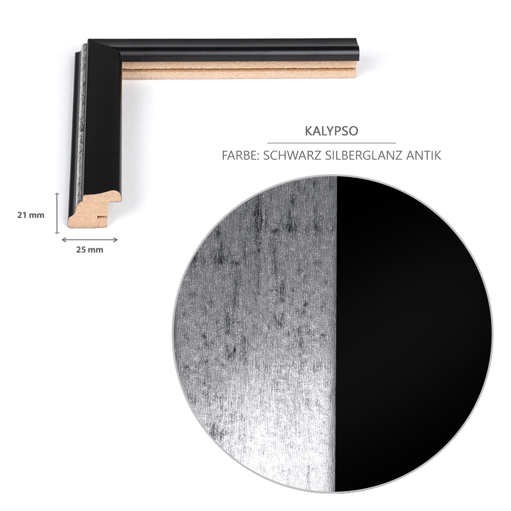 Bilderrahmen Rahmen Kunst Kalypso Barock in 8 Farben DIN